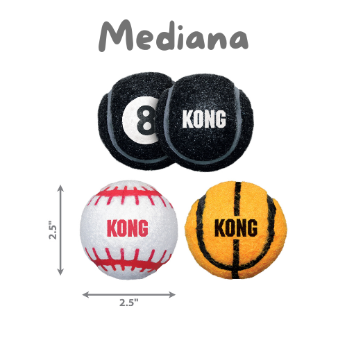 Kong - paquete de 3 pelotas "deportivas"
