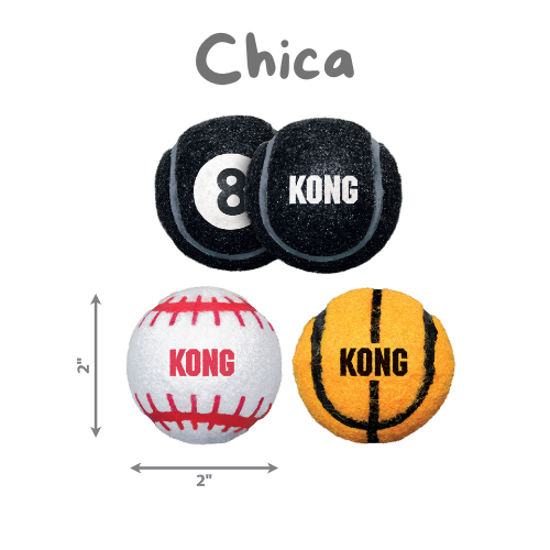 Kong - paquete de 3 pelotas "deportivas"
